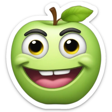 trollface apple artstyle sticker