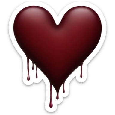 Dark red heart sticker