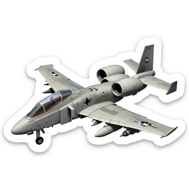 Warthog Jet (A-10 Thunderbolt II) - Fairchild Republic (Model Year: 2022) (Iconic colour: Desert camo) sticker