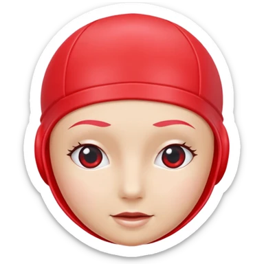 swim cap object icon, smooth rubber texture, bright color, pool equipment, 3D cartoon, mobile game icon style, centered, clean background, no text, no watermark
 sticker