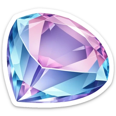 Pastel-blue-purple-pink crystal-gem-stone sticker
