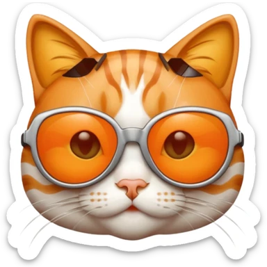 Cat with sunglasses sticker