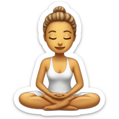 meditation euphorie bonne humeur femme sticker