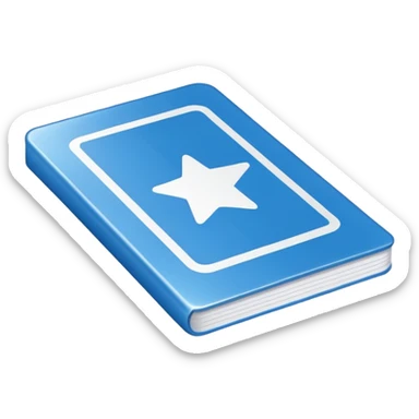 Blue label with white lettering NEW sticker