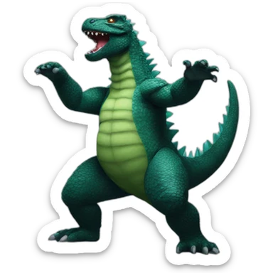 dancing godzilla sticker