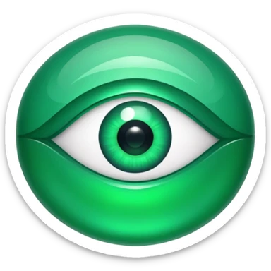 emerald with eyes  sticker