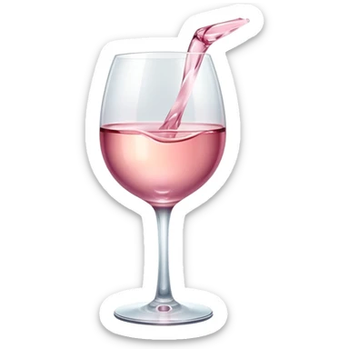 pastel pink wine  sticker