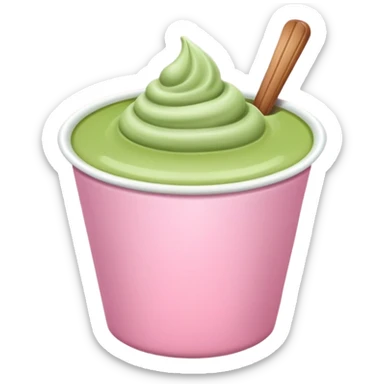 Matcha pink sticker