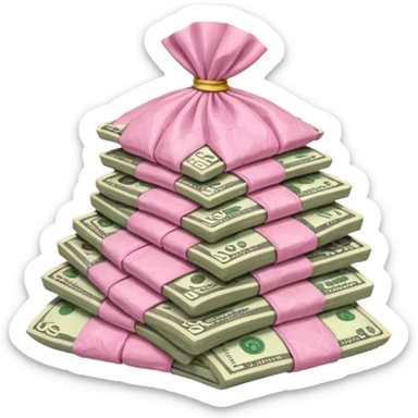 Falta dinero (color rosa) sticker