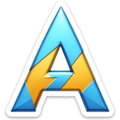 OG letters 3d emoji, arrow up sticker