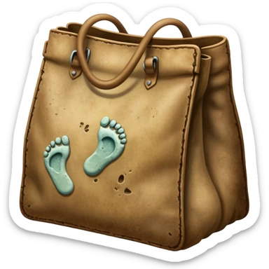 Foot fungus on bag sticker