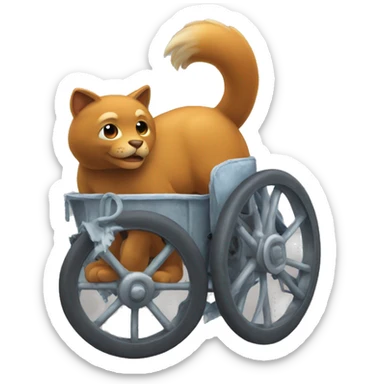 Un roux sur une roue sticker