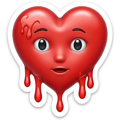 Create a heart like melting I didn't need any face on that heart   sticker