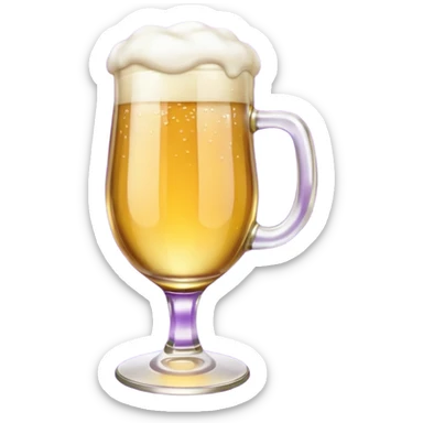 beer white and purple sticker