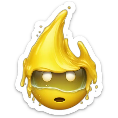 Forment depuis rapide mar qui bois du liquide jaune sticker