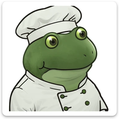 bufo in a chef coat sticker