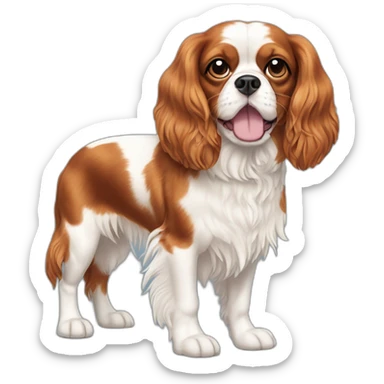  Cavalier King Charles Spaniel full body stand up sticker