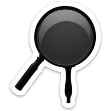 A magnifying glass focusing on a single silhouette sticker