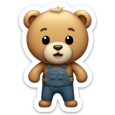 Cute teddybear with his armes out for a hug sticker