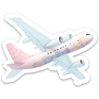 Aesthetic plane girly sticker
