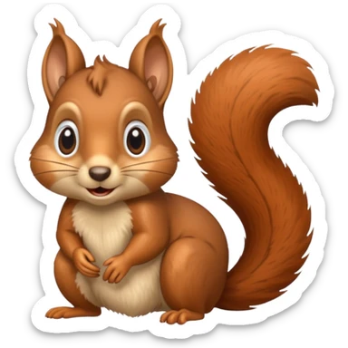 Squirrel confused sticker