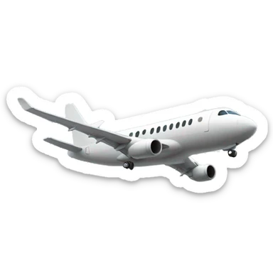 Plane flying next t a skyscraper  sticker