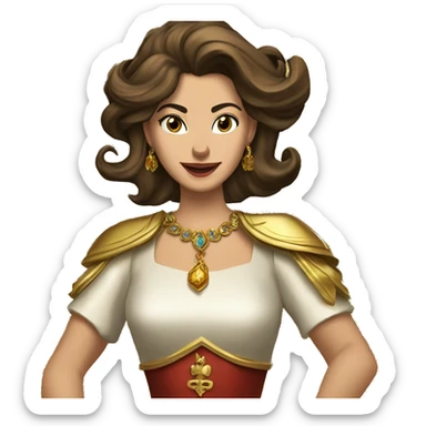 Una leon  fuerte rugiendo ,  alegre y elegante de pcon corona de brillo de Reyna  sticker