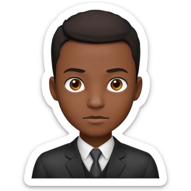 Black avatar that manages all policy and decisions in a business process sticker