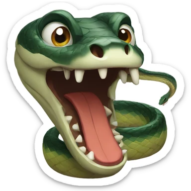 scary snake sticker