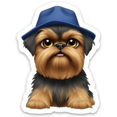 brussels Griffon hat  sticker