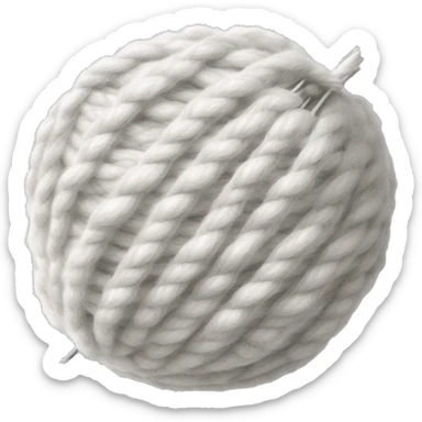 Dessine une pelote de laine avec deux aiguilles à tricoter dedans sticker