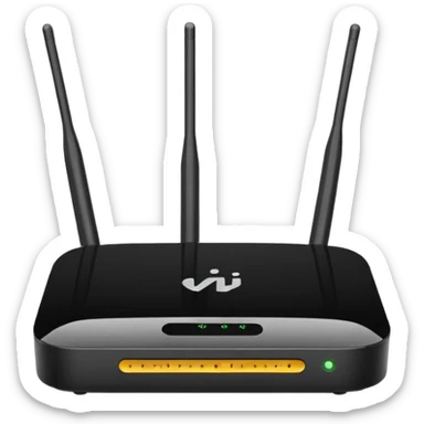 black Wi-Fi router sticker