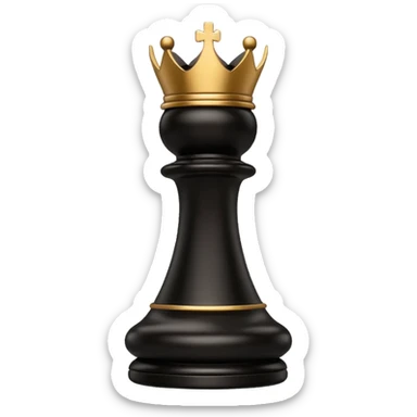 black chess piece, bishop piece sticker