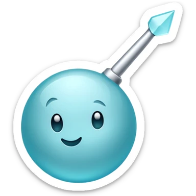 A white tick ✔️with a cyan circle back ground  sticker