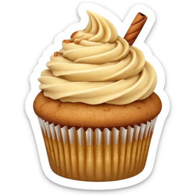  chai cupcake with cinnamon apple topping  sticker