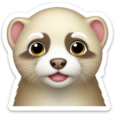 Ios 9.1 emoji style, champagne ferret sticker
