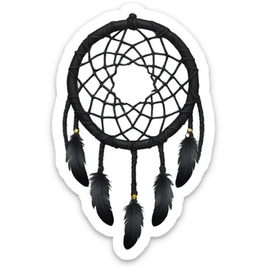 black dream catcher sticker