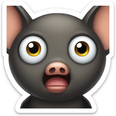 Bat with big eyes  sticker