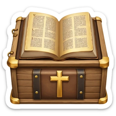 an ark and a bible sticker