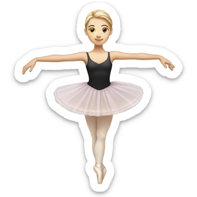ballerina white girl sticker