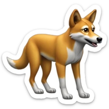 A dingo playing a Sega Genesis sticker