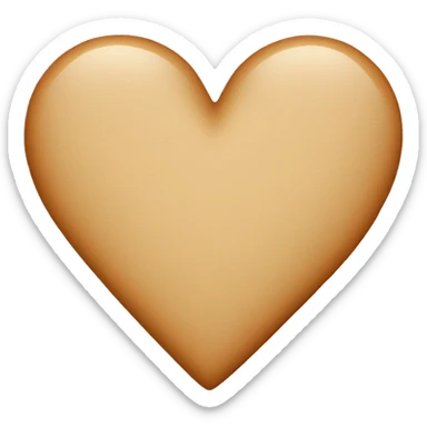 Tan heart  sticker