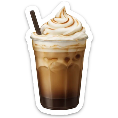 iced coffee with whipped crème  sticker