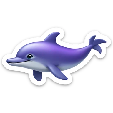 purple dolphin  sticker