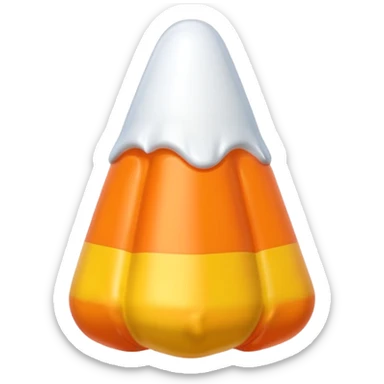   jeff koons style inflatable orange candy corn  sticker