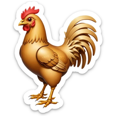 Mecha battle chicken humanoid creature but more human than chicken sticker