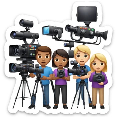 media production create a content sticker