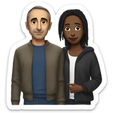 Eric Zemmour in a relationship with a black person sticker