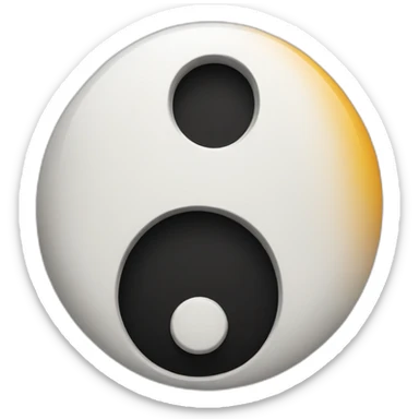 Yin Yang with a letter J on each side sticker