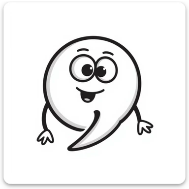 cartoon replay icon with big googly eyes and black bendy cartoon limbs, full of personality sticker